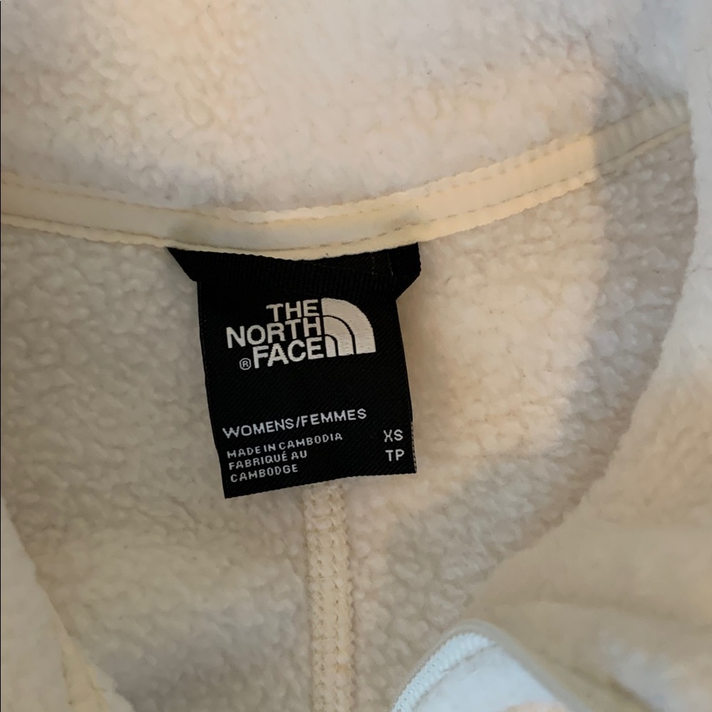 The North Face Ivory Cream Off White Fleece Jacket Full Zip - Picture 3 of 6
